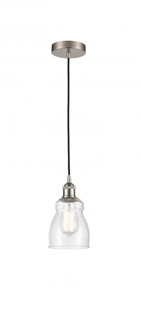 Ellery - 1 Light - 5 inch - Brushed Satin Nickel - Cord hung - Mini Pendant