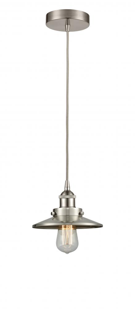 Edison - 1 Light - 8 inch - Satin Nickel - Mini Pendant