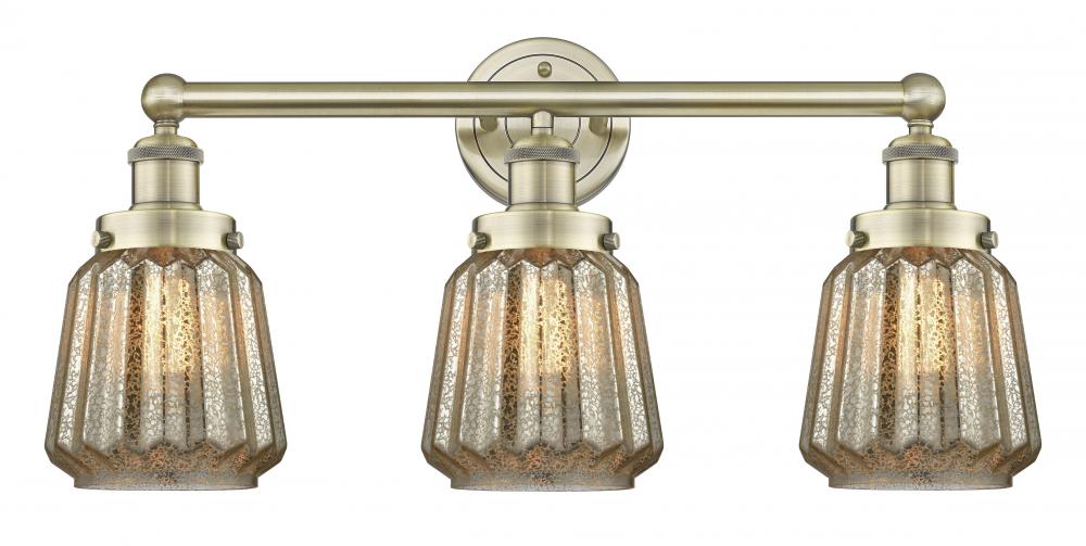 Chatham - 3 Light - 25 inch - Antique Brass - Bath Vanity Light