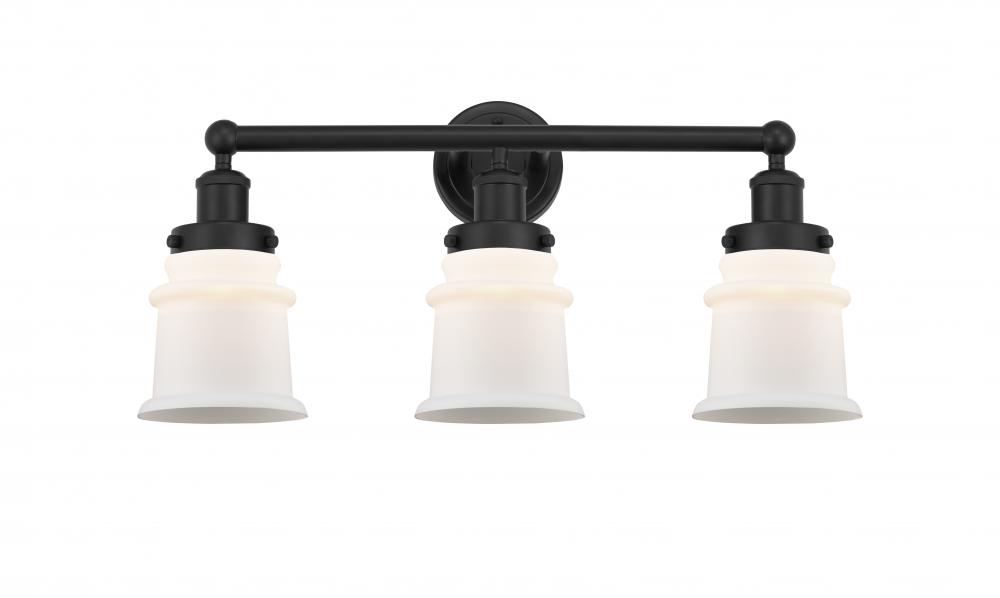 Canton - 3 Light - 23 inch - Matte Black - Bath Vanity Light