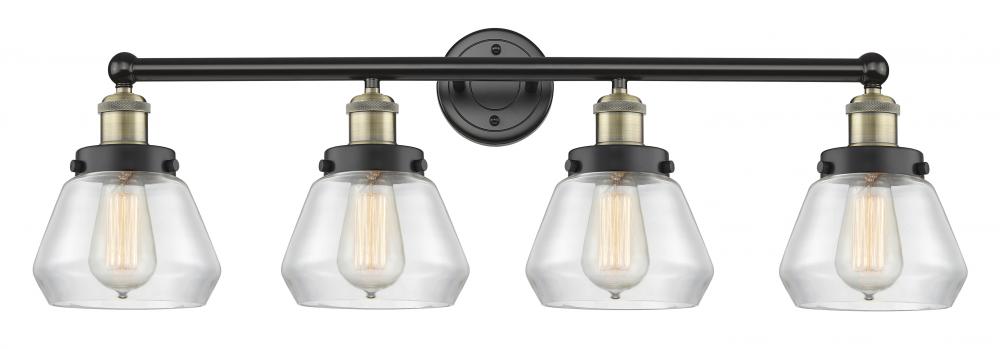 Fulton - 4 Light - 34 inch - Black Antique Brass - Bath Vanity Light