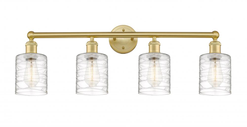 Cobbleskill - 4 Light - 32 inch - Satin Gold - Bath Vanity Light