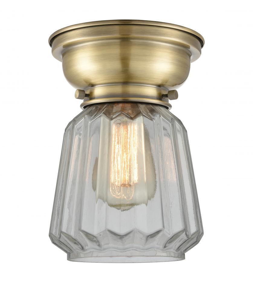 Chatham - 1 Light - 7 inch - Antique Brass - Flush Mount