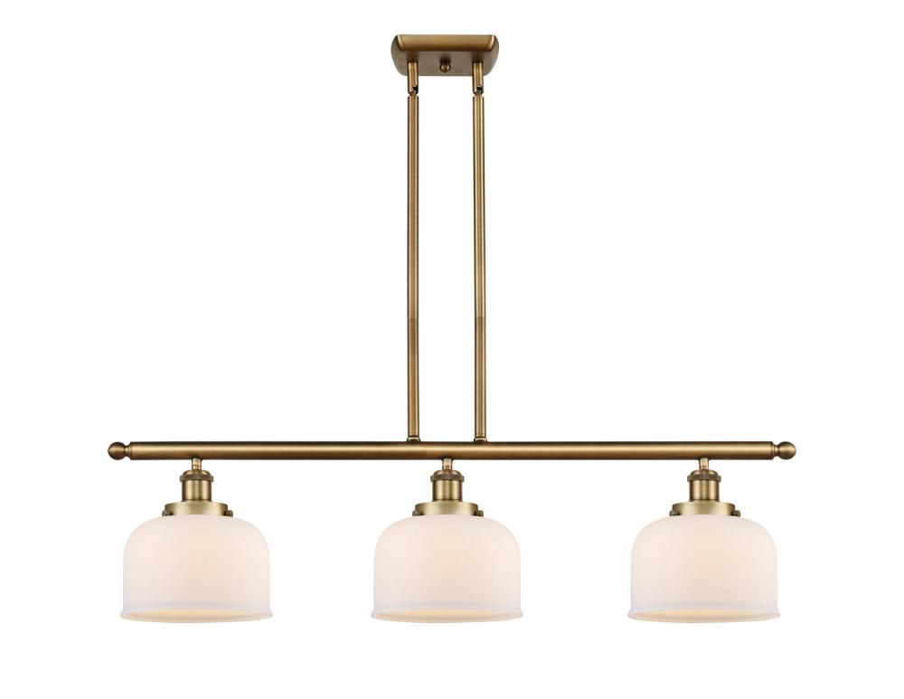 Bell - 3 Light - 36 inch - Brushed Brass - Stem Hung - Island Light