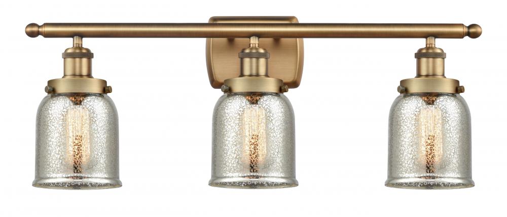 Bell - 3 Light - 26 inch - Brushed Brass - Bath Vanity Light