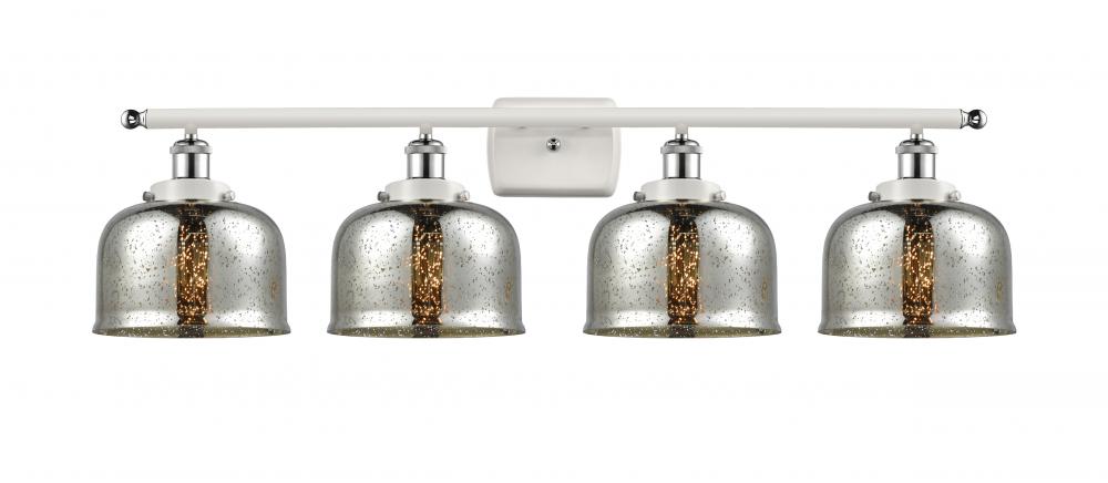 Bell - 4 Light - 38 inch - White Polished Chrome - Bath Vanity Light