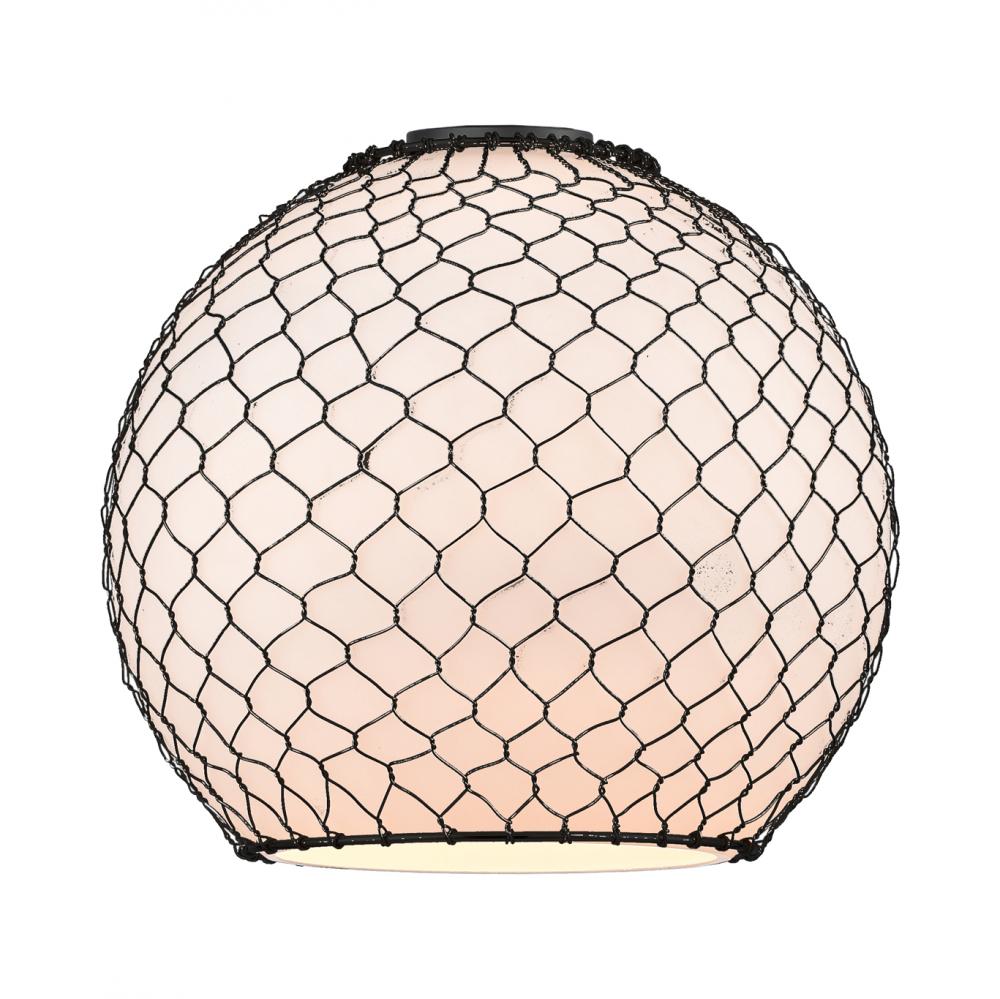 Large Farmhouse Chicken Wire Glass