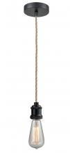  100BK-10RE-1BK - Edison - 1 Light - 2 inch - Matte Black - Cord hung - Mini Pendant