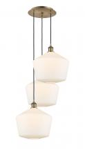  113B-3P-AB-G651-12 - Cindyrella - 3 Light - 19 inch - Antique Brass - Cord Hung - Multi Pendant