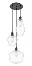  113B-3P-BK-G652-MU - Cindyrella 3 Light 14 inch Multi-Pendant