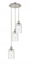  113B-3P-PN-G352 - Candor - 3 Light - 11 inch - Polished Nickel - Cord Hung - Multi Pendant