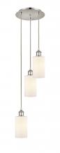  113B-3P-PN-G801 - Clymer - 3 Light - 10 inch - Polished Nickel - Cord Hung - Multi Pendant