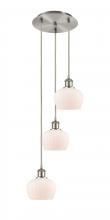  113B-3P-SN-G91 - Fenton - 3 Light - 13 inch - Brushed Satin Nickel - Cord Hung - Multi Pendant