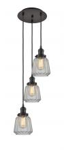  113F-3P-OB-G142 - Chatham - 3 Light - 14 inch - Oil Rubbed Bronze - Cord hung - Multi Pendant