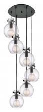  116-410-1PS-BK-G410-8SDY - Newton Sphere - 6 Light - 19 inch - Matte Black - Cord hung - Multi Pendant