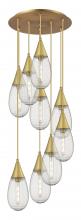  119-450-1P-BB-G450-6SCL - Malone - 9 Light - 20 inch - Brushed Brass - Multi Pendant