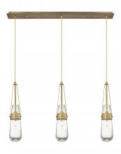  123-452-1P-BB-G452-4CL - Milan - 3 Light - 36 inch - Brushed Brass - Linear Pendant