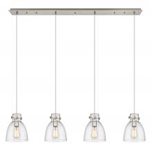 Innovations Lighting 124-410-1PS-SN-G412-8SDY - Newton Bell - 4 Light - 52 inch - Brushed Satin Nickel - Linear Pendant