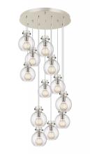  126-410-1PS-PN-G410-8SDY - Newton Sphere - 12 Light - 27 inch - Polished Nickel - Cord hung - Multi Pendant