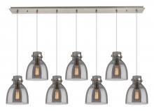 Innovations Lighting 127-410-1PS-SN-G412-8SM - Newton Bell - 7 Light - 52 inch - Brushed Satin Nickel - Linear Pendant