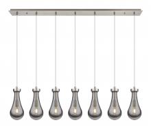 Innovations Lighting 127-451-1P-SN-G451-5SM - Owego - 7 Light - 49 inch - Brushed Satin Nickel - Linear Pendant