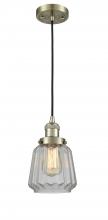 Innovations Lighting 201C-AB-G142-LED - Chatham - 1 Light - 7 inch - Antique Brass - Cord hung - Mini Pendant