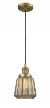 Innovations Lighting 201C-BB-G146 - Chatham - 1 Light - 7 inch - Brushed Brass - Cord hung - Mini Pendant