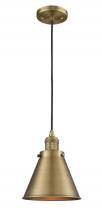 Innovations Lighting 201C-BB-M13-BB-LED - Appalachian - 1 Light - 8 inch - Brushed Brass - Cord hung - Mini Pendant