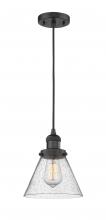 Innovations Lighting 201C-BK-G44-LED - Cone - 1 Light - 8 inch - Matte Black - Cord hung - Mini Pendant