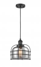 Innovations Lighting 201C-BK-G73-CE-LED - Bell Cage - 1 Light - 9 inch - Matte Black - Cord hung - Mini Pendant