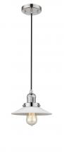 Innovations Lighting 201C-PN-G1-LED - Halophane - 1 Light - 9 inch - Polished Nickel - Cord hung - Mini Pendant