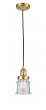 Innovations Lighting 201C-SG-G184S-LED - Canton - 1 Light - 5 inch - Satin Gold - Cord hung - Mini Pendant