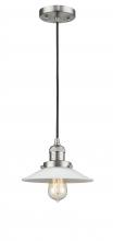  201C-SN-G1 - Halophane - 1 Light - 9 inch - Brushed Satin Nickel - Cord hung - Mini Pendant