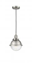 Innovations Lighting 201C-SN-HFS-64-SN-LED - Hampden - 1 Light - 7 inch - Brushed Satin Nickel - Cord hung - Mini Pendant