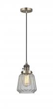 Innovations Lighting 201CSW-AB-G142-LED - Chatham - 1 Light - 7 inch - Antique Brass - Cord hung - Mini Pendant