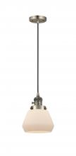 Innovations Lighting 201CSW-AB-G171-LED - Fulton - 1 Light - 7 inch - Antique Brass - Cord hung - Mini Pendant