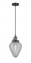  201CSW-BAB-G165 - Geneseo - 1 Light - 7 inch - Black Antique Brass - Cord hung - Mini Pendant