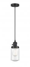  201CSW-BK-G314 - Dover - 1 Light - 5 inch - Matte Black - Cord hung - Mini Pendant