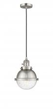 Innovations Lighting 201CSW-SN-HFS-64-SN-LED - Hampden - 1 Light - 7 inch - Brushed Satin Nickel - Cord hung - Mini Pendant