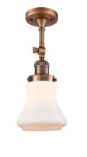  201F-AC-G191 - Bellmont - 1 Light - 6 inch - Antique Copper - Semi-Flush Mount