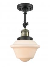  201F-BAB-G531 - Oxford - 1 Light - 7 inch - Black Antique Brass - Semi-Flush Mount