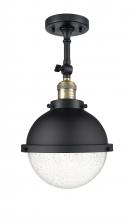 Innovations Lighting 201F-BAB-HFS-84-BK-LED - Hampden - 1 Light - 9 inch - Black Antique Brass - Semi-Flush Mount