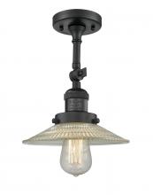 Innovations Lighting 201F-BK-G2-LED - Halophane - 1 Light - 9 inch - Matte Black - Semi-Flush Mount