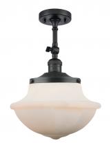  201F-BK-G541 - Oxford - 1 Light - 12 inch - Matte Black - Semi-Flush Mount