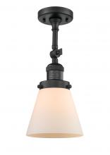  201F-BK-G61 - Cone - 1 Light - 6 inch - Matte Black - Semi-Flush Mount