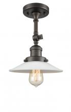 Innovations Lighting 201F-OB-G1-LED - Halophane - 1 Light - 9 inch - Oil Rubbed Bronze - Semi-Flush Mount