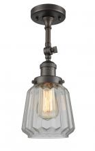 Innovations Lighting 201F-OB-G142-LED - Chatham - 1 Light - 7 inch - Oil Rubbed Bronze - Semi-Flush Mount