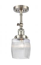 Innovations Lighting 201F-SN-G302-LED - Colton - 1 Light - 6 inch - Brushed Satin Nickel - Semi-Flush Mount