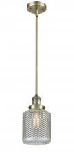  201S-AB-G262 - Stanton - 1 Light - 6 inch - Antique Brass - Stem Hung - Mini Pendant