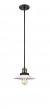 Innovations Lighting 201S-BAB-G1-LED - Halophane - 1 Light - 9 inch - Black Antique Brass - Stem Hung - Mini Pendant